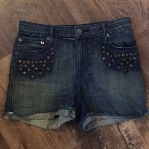 Kill City High Rise Studded Jean Shorts